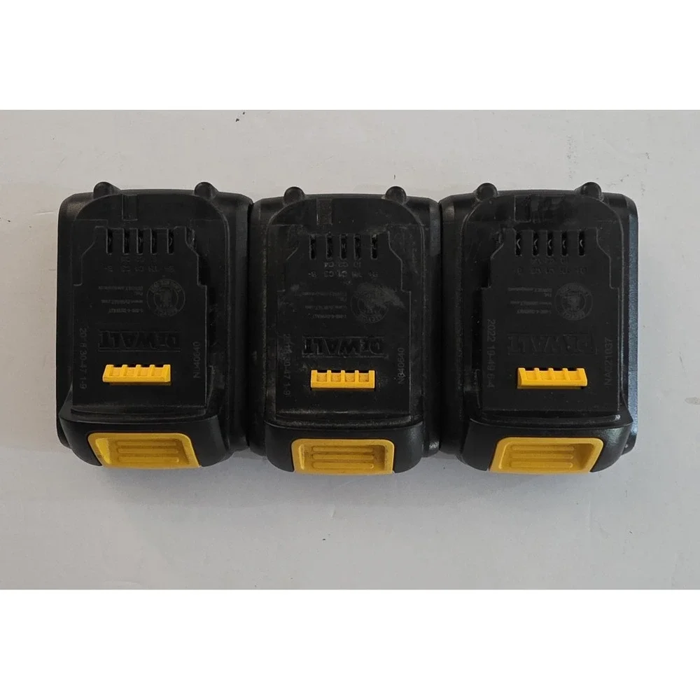 Lot Of 3 Genuine DeWalt DCB207 20V MAX Lithium-Ion Battery 1.3 Ah Tested Works